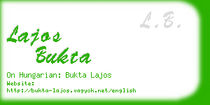 lajos bukta business card